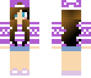 hat edit on purple skater girl