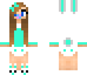 baby bunny girl - turquoise