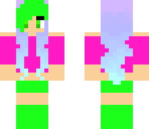 green and pink