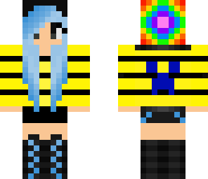 rainbow hufflepuff girl