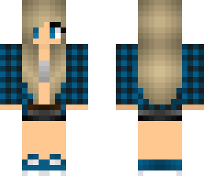 blue plaid girl