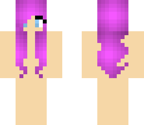 magenta hair girl skin base