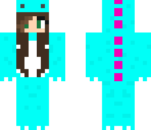 aqua neon dino