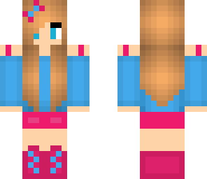 light blue and pink