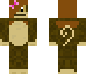 cute auburn haired monkey with bow