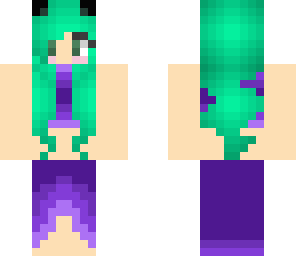 green hair demon girl