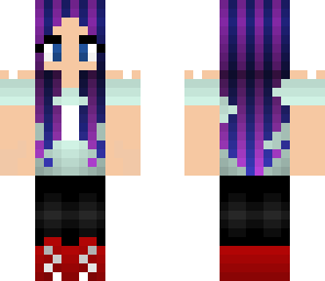 purple and blue girl 