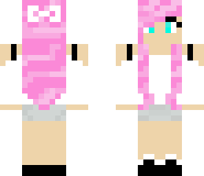 pink haired cute girl