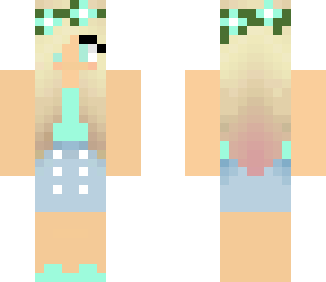 green pastel girl