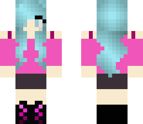 teal hair girl