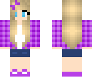 purple checkered girl