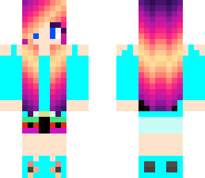 edited skin of sunset hair girl