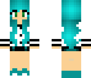 teal hair letter jacket