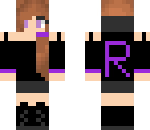 girl with awesome r on her back