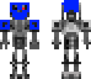 endoskeleton with blue mask