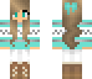 winter girl mint green