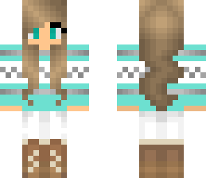 winter girl mint green