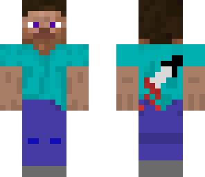steve with a sword up his back