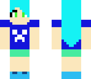 cool blue girl