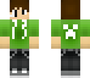 dark brown haired gamer - green top
