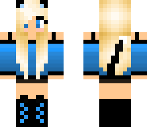 edited blue cat girl