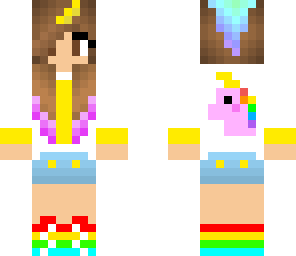 edited unicorn girl skin