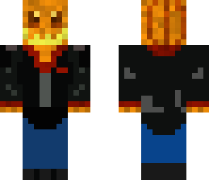 tuxedo pumpkin with jeans and headphones