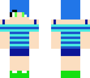 blue teen girl