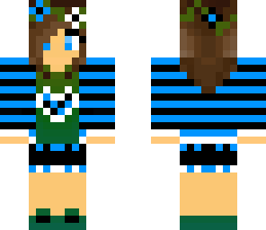 blue heart flowercrown girl