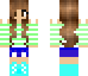 fixed green stripe girl