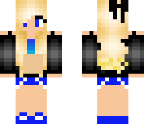 cute blue gangster girl