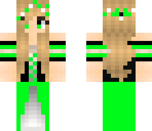 green dress