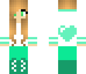 mint heart girl