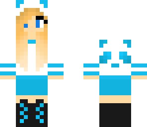 blue panda girl