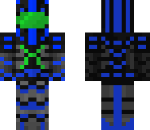 poisoned blue powered space suit
