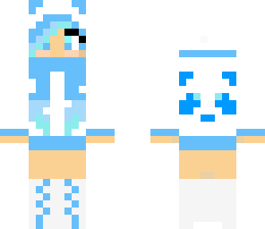 blue panda girl