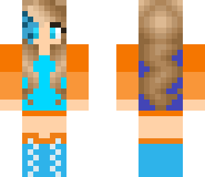 orange blue girl