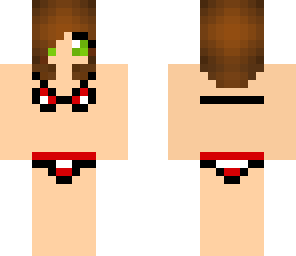 bikini girl with green eyes
