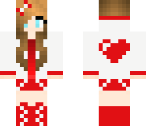 red heart girl