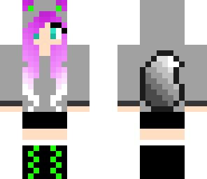 cute green wolf girl