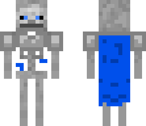 evil skeleton blue