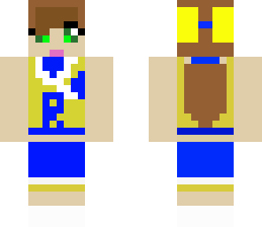 blue and gold cheerleader