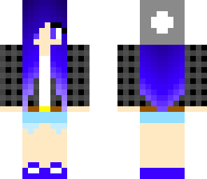 blue haired girl