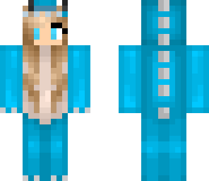 blue dino girl