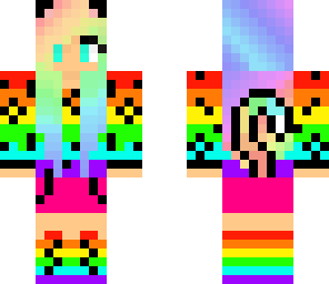 rainbow cat girl