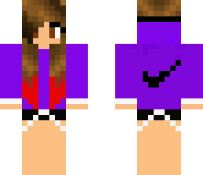 purple nike girl