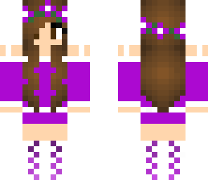 purple flower girl