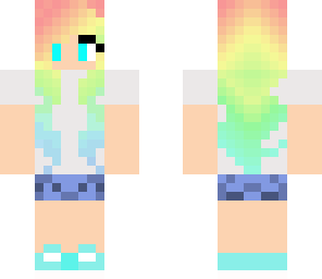 rainbow plain teen girl