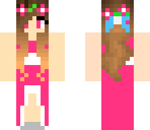 cute pink dress girl
