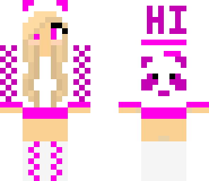 panda girl pink